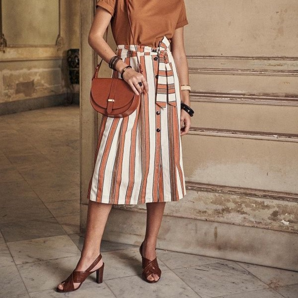 Sezane striped skirt